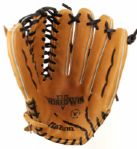 2000s Jeromy Burnitz Milwaukee Brewers Game Worn Fielder's Glove With Signed Letter to Shaquille O'Neal - JSA  & MEARS LOA