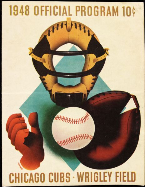 1948 Chicago Cubs Official Scorecard vs. Boston Red Sox