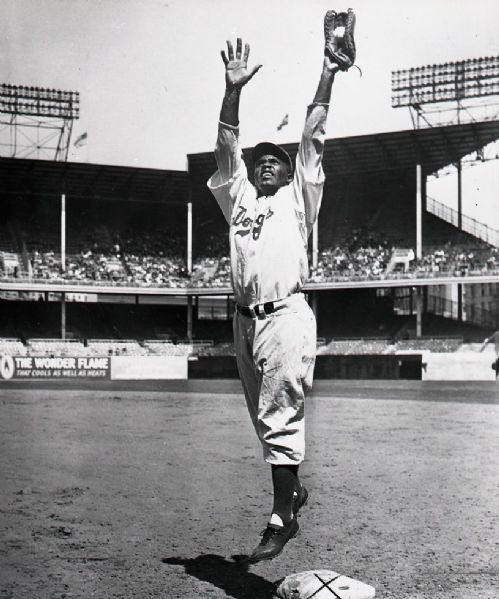 1947 Jackie Robinson Brooklyn Dodgers "The Sporting News" Original 3" x 3.5" Black And White Negative (The Sporting News Collection/MEARS Auction LOA) 