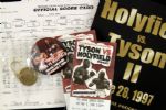 1997 Mike Tyson vs. Evander Holyfield Ear Bite Fight Two Tickets to Tyson vs. Holyfield I & Scorecards