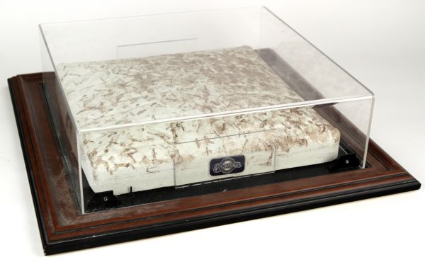 2003-2010 Milwaukee Brewers Framed Game Used Base - MEARS Auction LOA