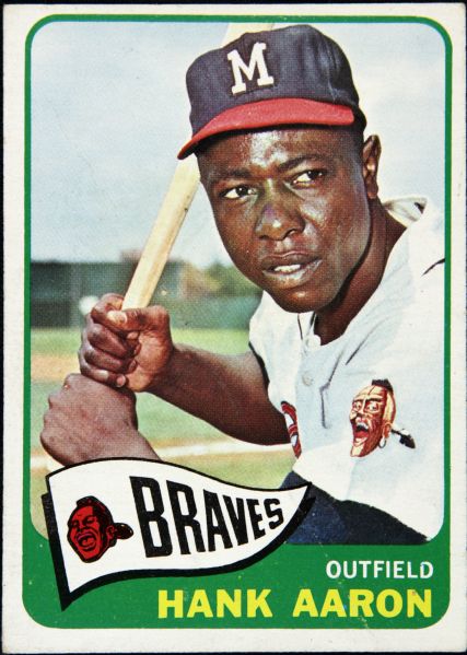 1965 Hank Aaron Milwaukee Braves Topps Card #170