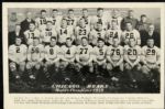 1932 Chicago Bears World Champions Rare Denby Cigars Advertising Card 