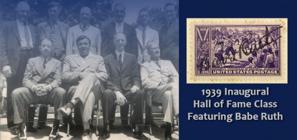 1939 Baseball Centennial Babe Ruth New York Yankees Signed Postage Stamp - PSA/DNA Holder