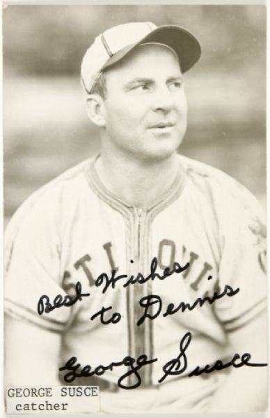 George Susce St. Louis Browns Signed Postcard - JSA