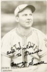 George Susce St. Louis Browns Signed Postcard - JSA