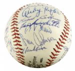 1962 Milwaukee Braves Team Signed ONL (Giles) Baseball w/ 30 Sigs. Incl. Hank & Tommie Aaron Spahn Uecker - JSA 
