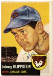 1954 Johnny Klippstein Chicago Cubs signed Topps Baseball Card (JSA)