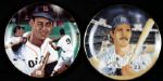 1980s to '90s Lot of 18 Plates w/ Mickey Mantle Wayne Gretzky