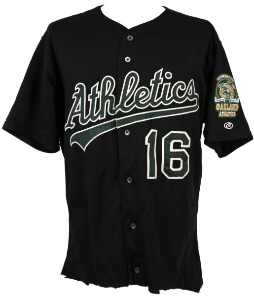 2000 Jason Giambi Oakland Athletics Game Worn Alternate Jersey - MEARS A5