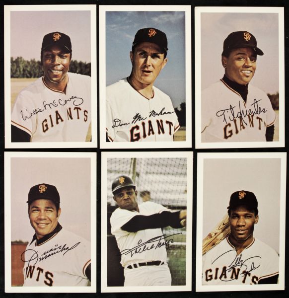 1971 San Francisco Giants Ticketron Postards - Lot of 10 With Willie Mays Gaylord Perry 