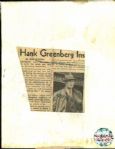 1941 Hank Greenberg Detroit Tigers The Sporting News Collection Archives Original Photo (Sporting News Collection Hologram/MEARS Photo LOA)