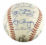 1962 Milwaukee Braves Team Signed ONL (Giles) Baseball w/ 30 Sigs. Incl. Hank & Tommie Aaron Spahn Uecker - JSA 