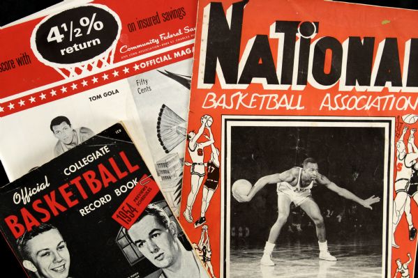 1951-66 NBA Basketball Program & College Media Guide - Lot of 3 One With Al McGuire Playing