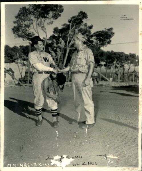 1940s circa Washington Senators Player and Serviceman "The Sporting News Collection Archives" Original 4" x 4.5" Photo (Sporting News Collection Hologram/MEARS Photo LOA)