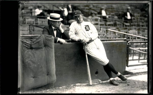 1920s circa Ty Cobb with Frank Navin Detroit Tigers "The Sporting News Collection Archives" Modern 5" x 8" Photo (Sporting News Collection Hologram/MEARS Photo LOA)