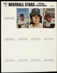 1969 Baseball Stars Official Photostamps - Lot of 7 Sheets With Nolan Ryan Reggie Jackson Yaz