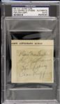 1933-34 Lou Gehrig & Red Ruffing New York Yankees Signed Cut - PSA/DNA Encapsulated