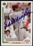 1991 Dale Murphy Philadelphia Phillies Signed Upper Deck Card - MEARS LOA 