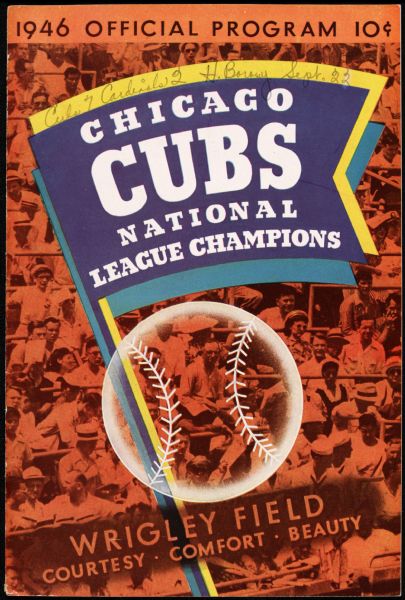 1946 Chicago Cubs Official Program