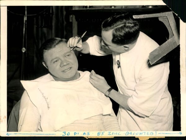 1935-40 Babe Ruth "The Sporting News Collection Archives" Original Photo (Sporting News Collection Hologram/MEARS Photo LOA)