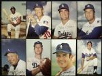 1971 Los Angeles Dodgers Ticketron Postcard - Lot of 20 With Schedule Backs Incl. Vin Scully Walt Alston Dick Allen Rare