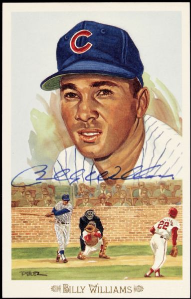 1989 Billy Williams Chicago Cubs Signed Post Card - JSA