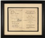 1937 Babe Ruth New York Yankees Robert Ripley Grantland Rice Signed Testimonial Dinner Menu From Jack Dempseys Restaurant - Full JSA Letter