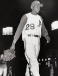 1947-65 Satchel Paige Cleveland Indians Kansas City Athletics The Sporting News Original Black And White Negatives (The Sporting News Collection/MEARS Auction LOA)  - Lot of 2