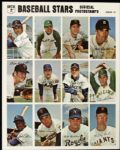 1969 Baseball Stars Official Photostamps - Lot of 7 Sheets With Nolan Ryan Reggie Jackson Yaz