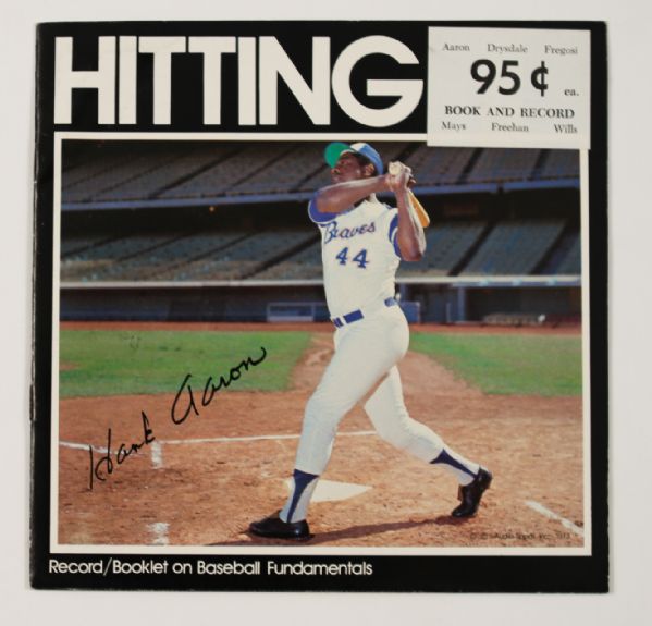 1973 Hitting by Hank Aaron Atlanta Braves Book and Record