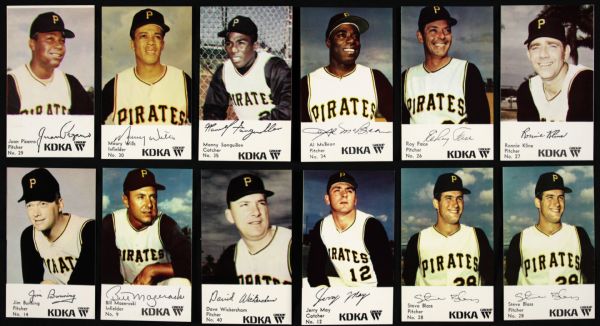 1968 Pittsburgh Pirates KDKA Team Set of 23 w/ Roberto Clemente Willie Stargell 