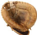 1994 Brian Harper Game Worn Milwaukee Brewers Catcher's Mitt - From Former Brewers BP Catcher - MEARS LOA 