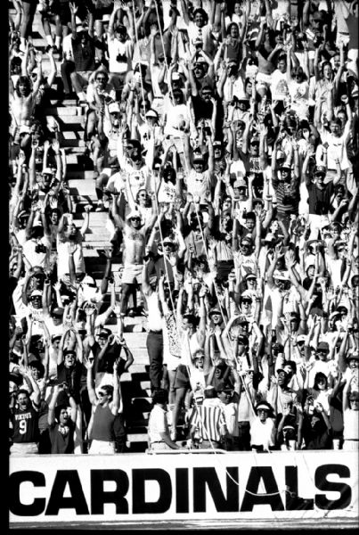 1988 Phoenix Cardinals Fans "The Sporting News" Original 2.75" x 4.25" Black And White Negative (The Sporting News Collection/MEARS Auction LOA)