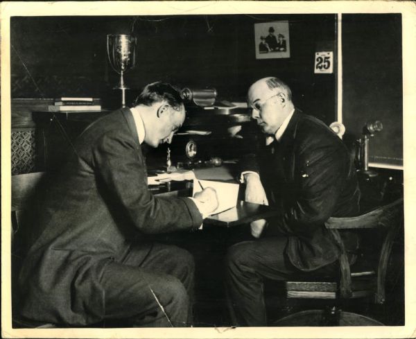 1908 Ty Cobb Frank Navin Detroit Tigers "The Sporting News Collection Archives" Original Photo (Sporting News Collection Hologram/MEARS Photo LOA)