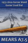 1933 Aaron Ward H&B Louisville Slugger Professional Model Game Used Bat - First Yankee to get a hit in Yankee Stadium 1923 -  Kansas City Era, 1933 (MEARS A7.5)