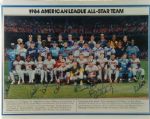 1984 American League All-Star Team Autographed Poster with both Ripken’s- 19 Autographs  (16x20) (JSA)