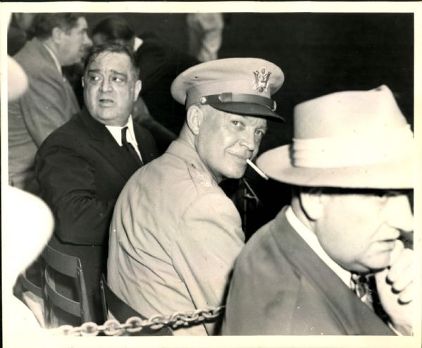 1950-52 Dwight D. Eisenhower at the Ballpark  "The Sporting News Collection Archives" Original Photo (Sporting News Collection Hologram/MEARS Photo LOA)