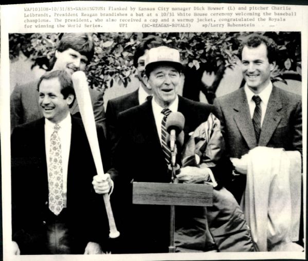 1967-85 Ronald Reagan with World Series and Super Bowl Champions "TSN Collection Archives" Original Photos (TSN Collection Hologram/MEARS Photo LOA) - Lot of 6