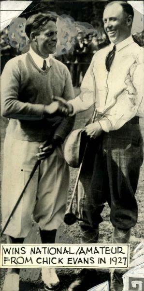 1927 Bobby Jones Chick Evans "The Sporting News Collection Archives" Original Photo (Sporting News Collection Hologram/MEARS Photo LOA)