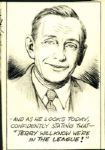 1940s circa Casey Stengel "The Sporting News" Original 4" x 5.5" Illustration Artwork (Sporting News Collection Hologram/MEARS LOA) Unique, 1:1