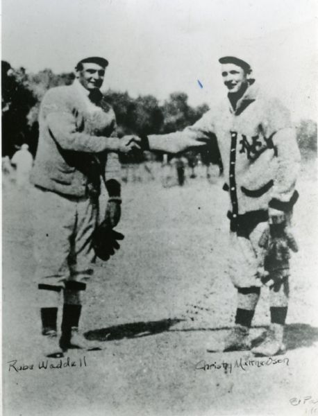 1902-07 Rube Waddell Philadelphia Athletics "The Sporting News" Original Black And White Negative (The Sporting News Collection/MEARS Auction LOA) - Lot of 2