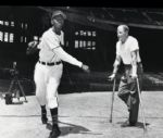 1948 Satchel Paige Bill Veeck Cleveland Indians "The Sporting News" Original 2.75" x 3.5" Black And White Negative (The Sporting News Collection/MEARS Auction LOA) 