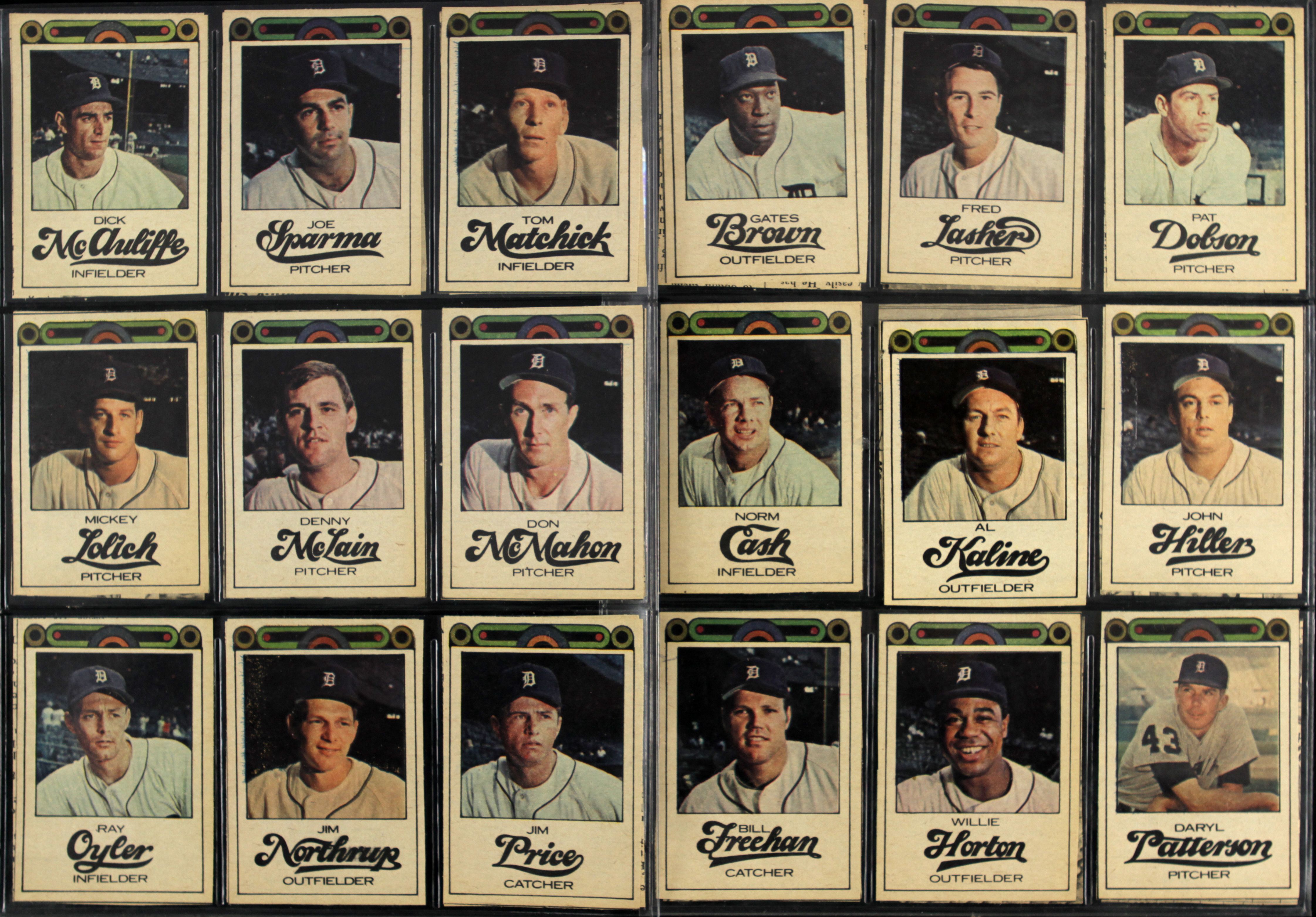 Lot Detail - 1968 Detroit Free Press Bubblegumless Tigers Cards