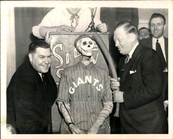 1930s circa Brooklyn Dodgers President Larry MacPhail and NJ Governor Harold Hoffman "TSN Collection Archives" Original 7" x 9" Photo (Sporting News Collection Hologram/MEARS Photo LOA)