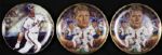 1980s to '90s Lot of 18 Plates w/ Mickey Mantle Wayne Gretzky