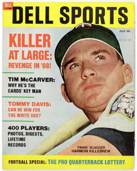 1968 July Dell Sports Magazine Harmon Killebrew Minnesota Twins