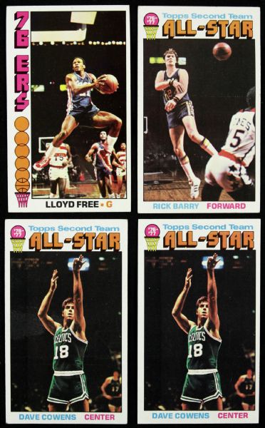 1976-77 Topps Basketball Card - Lot of 12 With 3 Pete Maravich & 5 World B. Free RC