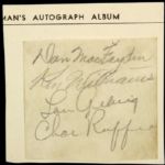 1933-34 Lou Gehrig & Red Ruffing New York Yankees Signed Cut - PSA/DNA Encapsulated