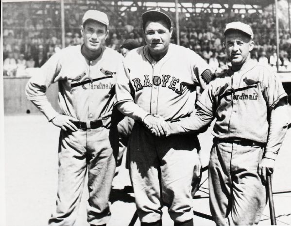 1935 Babe Ruth Dizzy Dean Frankie Frisch "The Sporting News" Original 3" x 4" Black And White Negative (The Sporting News Collection/MEARS Auction LOA) 